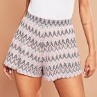 Shein Waist Elastic Allover Print Short