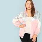Shein Plus Cut And Sew Hoodie Jacket