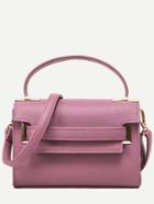 Shein Purple Pebbled Pu Satchel Bag