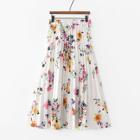 Shein All Over Florals Pleated Skirt