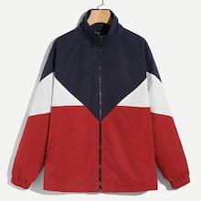Shein Men Zip Up Color Block Jacket