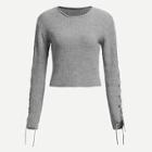 Shein Grommet Lace Up Sleeve Jumper