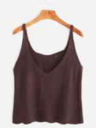 Shein Burgundy Eyelet Knit Sweater Vest