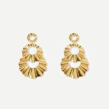 Shein Triple Layered Textured Hoop Drop Earrings