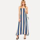 Shein Vertical Stripe O-ring Cami Dress