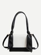 Shein Contrast Trim Bow Tie Shoulder Bag
