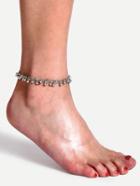 Shein Silver Ball Pendant Single Anklet