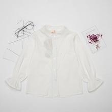 Shein Girls Lace Trim Blouse