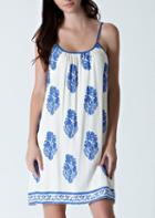 Shein White Spaghetti Strap Floral Dress
