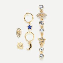 Shein Star & Eye Design Earring Set