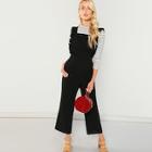 Shein Ruffle Strap Belted Jumpsuit