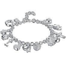 Shein Cross & Key Charm Chain Bracelet