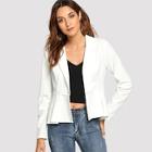Shein Single Button Peplum Hem Coat