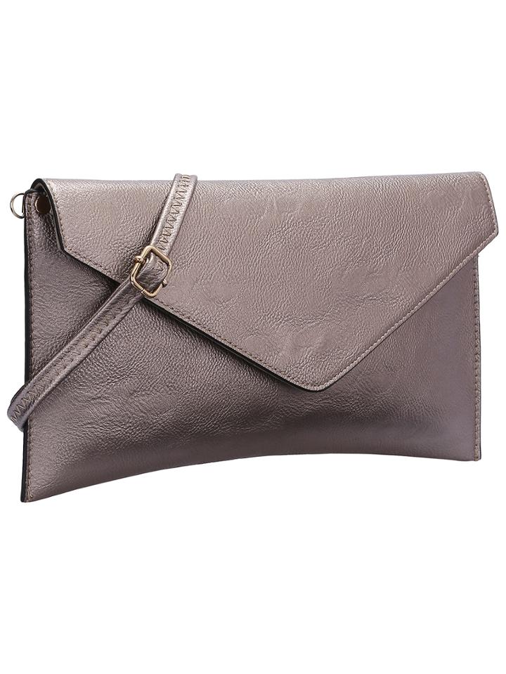 Shein Gold Magnetic Envelope Clutch Bag