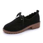 Shein Scallop Edge Suede Oxford Shoes