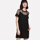 Shein Frilled Neck Lace Shoulder Dress