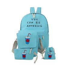 Shein Drink Print Canvas Combination Bag 4pcs