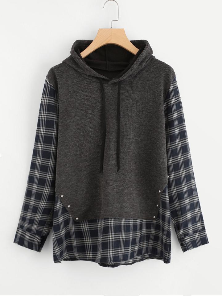 Shein Contrast 2 In 1 Hoodie