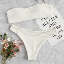 Shein Bandeau Knot Bikini Set