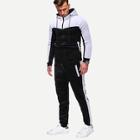 Shein Men Color Block Drawstring Detail Outerwear With Pants