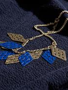 Shein Royal Blue Geometric Necklace