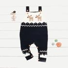 Shein Toddler Boys Elk Pattern Knit Jumpsuit
