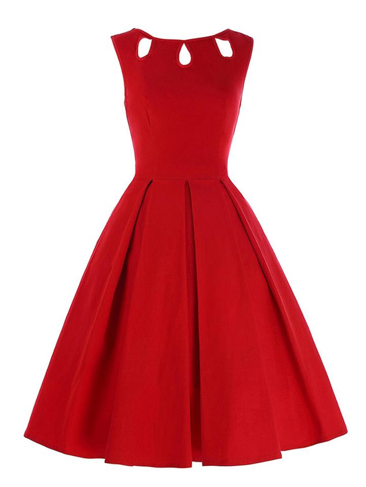 Shein Keyhole Cut Out Circle Dress