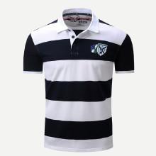 Shein Men Patched Striped Polo Shirt