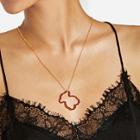 Shein Rhinestone Irregular Shaped Pendant Necklace