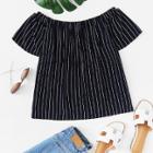 Shein Off-shoulder Striped Top