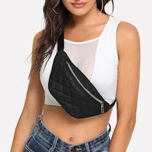Shein Zipper Front Quilted Bum Bag