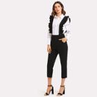 Shein Solid Jumpsuit With Ruffle Strap