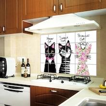 Shein Oil Proof Cat Pattern Wall Sticker