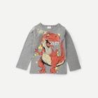 Shein Toddler Boys Dinosaur And Letter Print Tee