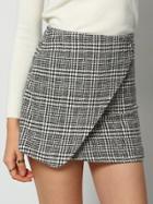 Shein Black White Houndstooth Skirt