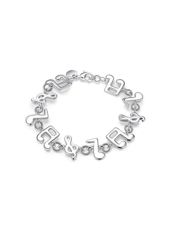 Shein Metal Music Notes Detail Chain Bracelet