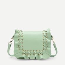 Shein Ruffle Flap Pu Crossbody Bag
