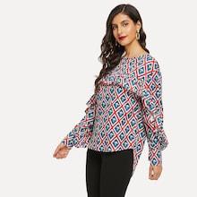 Shein Ruffle Asymmetric Hem Blouse