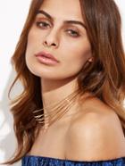 Shein Gold Plated Layered Choker Necklace