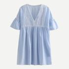 Shein Eyelet Embroidered Lace Trim Babydoll Dress