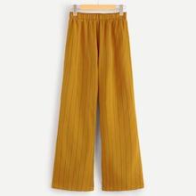 Shein Plus Waist Elastic Striped Flare Pants