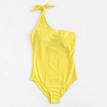 Shein One Shoulder Knot Swimsuit