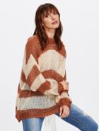 Shein Loose Knit Two Tone Jumper