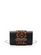 Shein Leopard Print Detail Pu Crossbody Bag