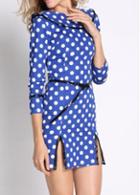 Rosewe Lovely Three Quarter Sleeve Dot Print Woman Dress