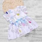 Shein Toddler Girls Horse Print Bow Detail Dress