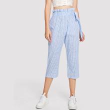 Shein Frill Trim Checked Knot Pants