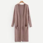 Shein Solid Pockets Front Cardigan
