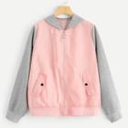 Shein O-ring Zip Up Colorblock Jacket