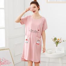 Shein Cartoon Print Pocket Front Night Dress